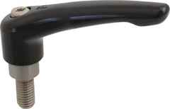 KIPP - M10 x 1.5, 21mm Hub Diam, Zinc Die Cast (Stainless Steel Components) Metric Threaded Stud Adjustable Clamping Lever - 20mm Stud Length, 91mm OAL, 54.5mm High - Eagle Tool & Supply