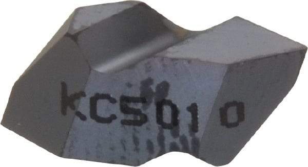 Kennametal - NT2 Grade KC5010, Internal/External Partial Profile 60° Threading Insert - 0.7 to 30mm & 8 to 36 TPI Ext Pitch, 1.25 to 3.5mm & 7 to 20 TPI Int Pitch, Left Hand Insert, TiAlN Finish, Carbide - Eagle Tool & Supply