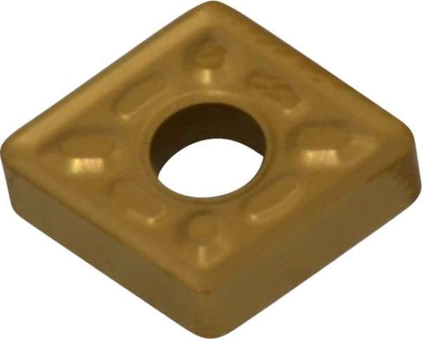 Kennametal - CNMG322 P Grade KC730 Carbide Turning Insert - TiN Finish, 80° Diamond, 3/8" Inscr Circle, 1/8" Thick, 1/32" Corner Radius - Eagle Tool & Supply