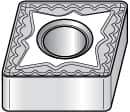 Kennametal - CNMG432 MG Grade KC7310 Carbide Turning Insert - TiAlN Finish, 80° Diamond, 1/2" Inscr Circle, 3/16" Thick, 1/32" Corner Radius - Eagle Tool & Supply