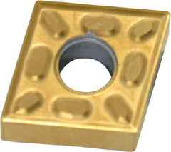Kennametal - CNMG431 P Grade KC730 Carbide Turning Insert - TiN Finish, 80° Diamond, 1/2" Inscr Circle, 3/16" Thick, 1/64" Corner Radius - Eagle Tool & Supply