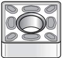 Kennametal - SNMG433 P Grade KC850 Carbide Turning Insert - TiC/TiCN/TiN Finish, 90° Square, 1/2" Inscr Circle, 3/16" Thick, 3/64" Corner Radius - Eagle Tool & Supply