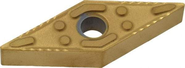 Kennametal - VNMG331 P Grade KC730 Carbide Turning Insert - TiN Finish, 35° Diamond, 3/8" Inscr Circle, 3/16" Thick, 1/64" Corner Radius - Eagle Tool & Supply