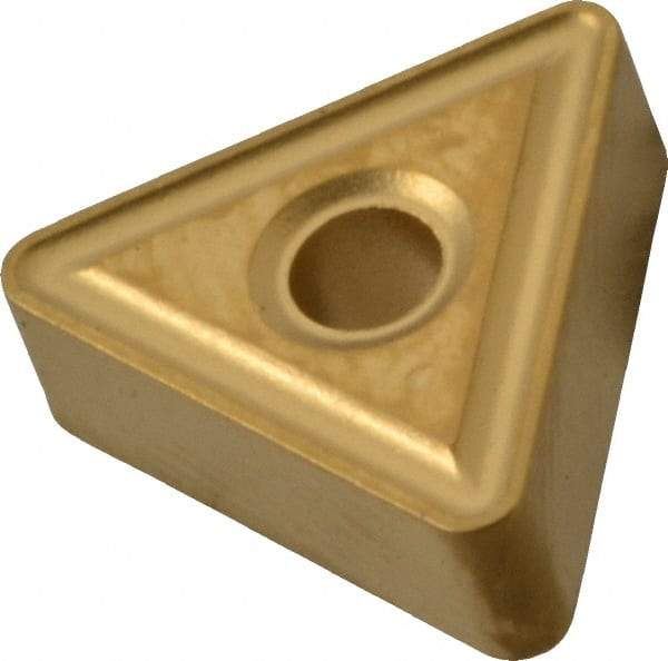 Kennametal - TNMG222 Grade KC850 Carbide Turning Insert - TiC/TiCN/TiN Finish, 60° Triangle, 1/4" Inscr Circle, 1/8" Thick, 1/32" Corner Radius - Eagle Tool & Supply