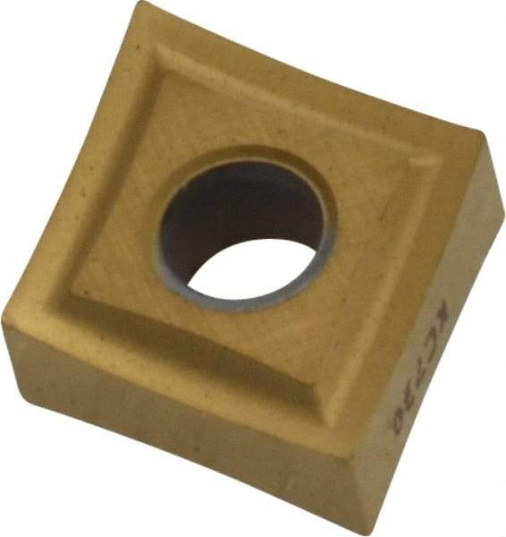 Kennametal - CNGP430 Grade KC730 Carbide Turning Insert - TiN Finish, 80° Diamond, 1/2" Inscr Circle, 3/16" Thick, 0.0039" Corner Radius - Eagle Tool & Supply