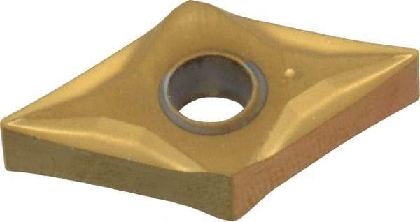 Kennametal - DNGP431 K Grade KC730 Carbide Turning Insert - TiN Finish, 55° Diamond, 1/2" Inscr Circle, 3/16" Thick, 1/64" Corner Radius - Eagle Tool & Supply
