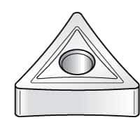 Kennametal - TNMP431 Grade KC730 Carbide Turning Insert - TiN Finish, 60° Triangle, 1/2" Inscr Circle, 3/16" Thick, 1/64" Corner Radius - Eagle Tool & Supply