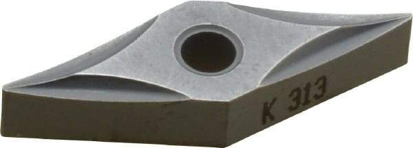 Kennametal - VNMP331 Grade K313 Carbide Turning Insert - Uncoated, 35° Diamond, 3/8" Inscr Circle, 3/16" Thick, 1/64" Corner Radius - Eagle Tool & Supply