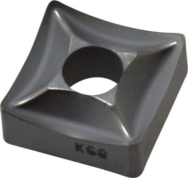 Kennametal - SNMS432 Grade K68 Carbide Turning Insert - Uncoated, 90° Square, 1/2" Inscr Circle, 3/16" Thick, 1/32" Corner Radius - Eagle Tool & Supply