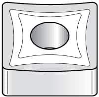 Kennametal - SNMS643 Grade K68 Carbide Turning Insert - Uncoated, 90° Square, 3/4" Inscr Circle, 1/4" Thick, 3/64" Corner Radius - Eagle Tool & Supply
