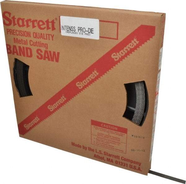 Starrett - 1/2" x 100' x 0.025" Bi-Metal Band Saw Blade Coil Stock - 18 TPI, Toothed Edge, Straight Form, Wavy Set, No Rake Angle, Constant Pitch, Contour Cutting - Eagle Tool & Supply