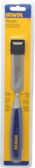 Irwin - 10-3/4" OAL x 1" Blade Width Wood Chisel - Polypropylene Handle - Eagle Tool & Supply