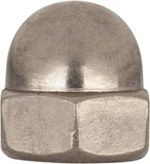 Value Collection - M10x1.5 Metric Coarse, 17mm Width Across Flats, Uncoated, Stainless Steel Acorn Nut - 18mm Overall Height, Austenitic A2, DIN 1587 - Eagle Tool & Supply