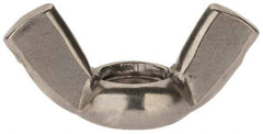 Value Collection - M12x1.75 Metric Coarse, Stainless Steel Standard Wing Nut - Grade 18-8, Austenitic Grade A2, 65mm Wing Span, 33.5mm Wing Span - Eagle Tool & Supply