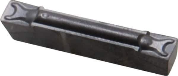 Kennametal - 03G GMN Grade KC5010, 3.18mm Cutting Width Carbide Grooving Insert - 3.4mm Max Depth of Cut, Neutral, 0.2mm Corner Radius, TiAlN Finish - Eagle Tool & Supply