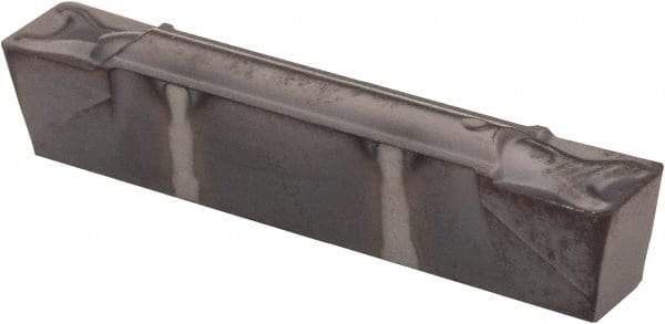 Kennametal - 03G GMN Grade KC5010, 3.18mm Cutting Width Carbide Grooving Insert - 3.4mm Max Depth of Cut, Neutral, 0.4mm Corner Radius, TiAlN Finish - Eagle Tool & Supply