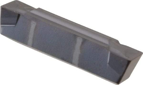 Kennametal - 04G GMN Grade KC5010, 4.76mm Cutting Width Carbide Grooving Insert - 3.5mm Max Depth of Cut, Neutral, 0.4mm Corner Radius, TiAlN Finish - Eagle Tool & Supply