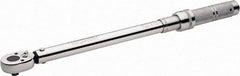 Paramount - 3/8" Drive Micrometer Type Ratchet Head Torque Wrench - 33.9 N/m to 142 N/m Torque, 16-1/2" OAL, 1/2 Ft/Lb Graduation - Eagle Tool & Supply
