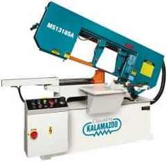 Clausing - 18-1/2 x 10-1/2" Max Capacity, Semi-Automatic Variable Speed Pulley Horizontal Bandsaw - 102 to 377 SFPM Blade Speed, 230/460 Volts, 45 & 60°, 3 hp, 3 Phase - Eagle Tool & Supply