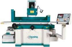 Clausing - 40 Inch Long x 16 Inch Wide Table, 5 to 25m per Min, 3 Phase, Automatic Floor Machine Surface Grinder - 7.5 hp, 1,750 RPM Spindle Speed, 230/460 Volts, 158 Inch Overall Length, 5 Inch Arbor Hole Diameter - Eagle Tool & Supply