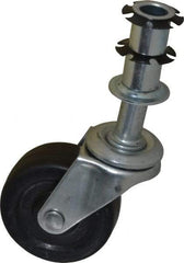 Bevco - Black Rubber Wheel Casters (5) - For Adjustable Height Chairs - Eagle Tool & Supply