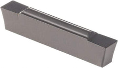 Kennametal - 0305G B Grade KC9320, 3.05mm Cutting Width Carbide Grooving Insert - 3.51mm Max Depth of Cut, Neutral, 0.2mm Corner Radius, TiCN/Al2O3 Finish - Eagle Tool & Supply