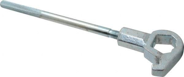 Value Collection - 1-1/4" to 1-3/4" Capacity, Adjustable Hydrant Wrench - 18" OAL, 1-1/2" Hook Pin Height - Eagle Tool & Supply