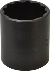 Proto - 1-3/16", 1/2" Drive, Standard Hand Socket - 12 Points, 1-3/4" OAL, Alloy Steel, Black Finish - Eagle Tool & Supply