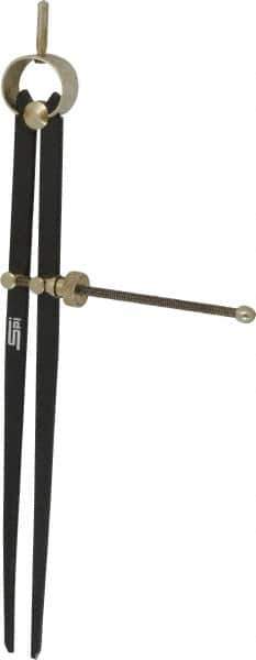 SPI - 10 Inch Leg, Spring Joint, Steel, Powder Coated, Divider - 10 Inch Max Measurement, with Quick Nut Adjustment - Eagle Tool & Supply