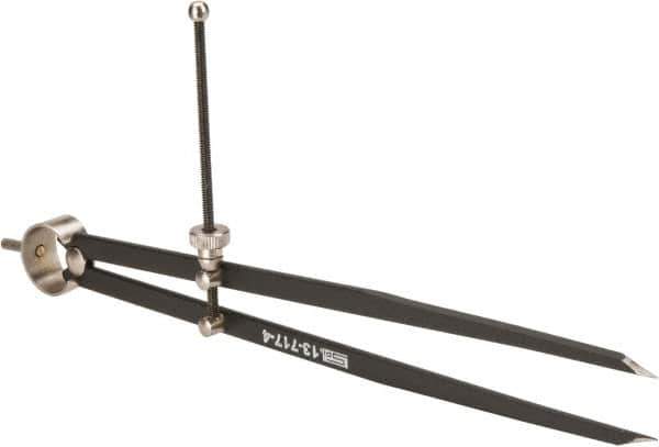 SPI - 12 Inch Leg, Spring Joint, Steel, Powder Coated, Divider - 12 Inch Max Measurement, with Quick Nut Adjustment - Eagle Tool & Supply