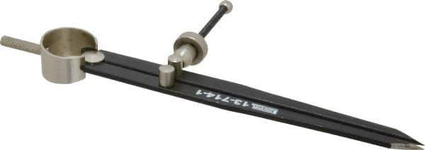 SPI - 6 Inch Leg, Spring Joint, Steel, Powder Coated, Divider - 6 Inch Max Measurement, with Quick Nut Adjustment - Eagle Tool & Supply