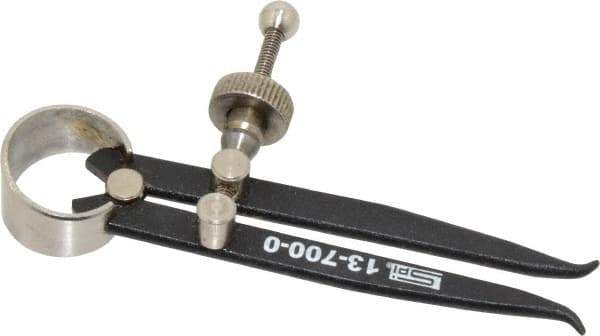 SPI - 3 Inch Leg, Spring Joint, Steel, Powder Coated, Inside Caliper - 3 Inch Max Measurement, with Quick Nut Adjustment - Eagle Tool & Supply