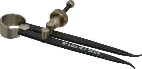 SPI - 4 Inch Leg, Spring Joint, Steel, Powder Coated, Inside Caliper - 4 Inch Max Measurement, with Quick Nut Adjustment - Eagle Tool & Supply