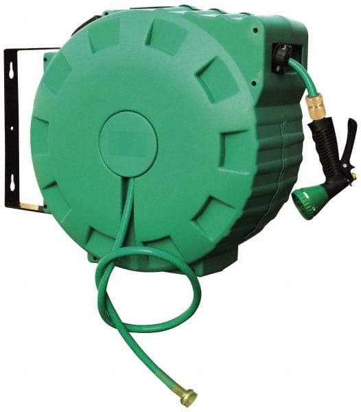 Value Collection - 80' Spring Retractable Hose Reel - 140 psi, Hose Included - Eagle Tool & Supply