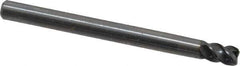 OSG - 3/16", 4 Flute, Single End, Solid Carbide, 0.02" Corner Radius End Mill - 2-1/4" OAL, 45° Helix, Right Hand Flute, 3/16" LOC, Right Hand Cut - Eagle Tool & Supply