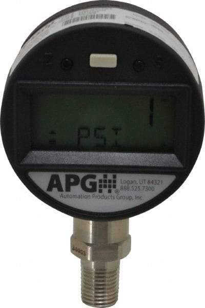 Made in USA - 2-1/2" Dial, 1/4 Thread, 0-3,000 Scale Range, Pressure Gauge - Lower Connection Mount, Accurate to 0.25% of Scale - Eagle Tool & Supply