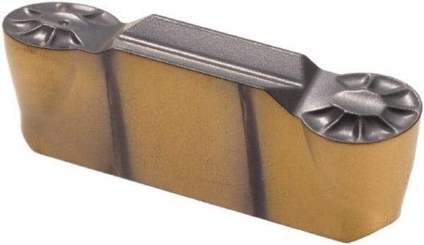 Iscar - 5025GRIP Grade IC808, 5mm Cutting Width Carbide Grooving Insert - 2.5mm Max Depth of Cut, Neutral, 2.5mm Corner Radius, TiAlN Finish - Eagle Tool & Supply