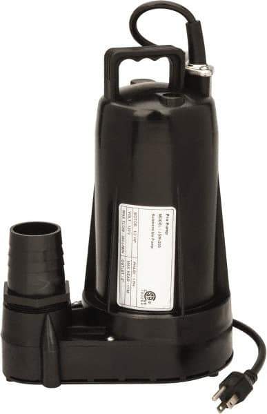 Value Collection - 1/2 hp, 120 Amp Rating, 120 Volts, Full-On Operation, Submersible Pump - Plastic Housing - Eagle Tool & Supply