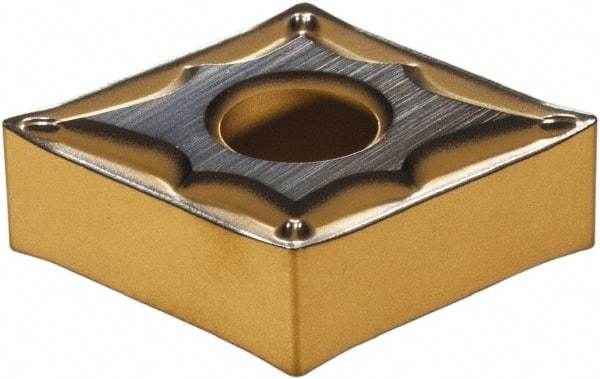 Sumitomo - CNMG431 ESU Grade AC630M Carbide Turning Insert - Al2O3 Finish, 80° Diamond, 1/2" Inscr Circle, 3/16" Thick, 1/64" Corner Radius - Eagle Tool & Supply