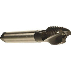 Emuge - 9/16-12 UNC 3 Flute 2BX Plug Spiral Flute Tap - Cobalt, Oxide Finish, 3-19/32" OAL, Left Hand Flute, Right Hand Thread, Series Rekord C - Eagle Tool & Supply