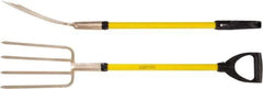 Ampco - Fork with 29" Straight Fiberglass Handle - 7" Blade Width, 4 Tines, 11-1/2" Tine Length - Eagle Tool & Supply