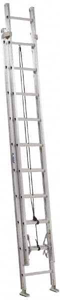 Louisville - 20' High, Type IA Rating, Aluminum Industrial Extension Ladder - Eagle Tool & Supply
