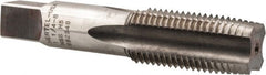 Hertel - 1-1/4 - 8 UNS 4 Flute Bright Finish High Speed Steel Straight Flute Standard Hand Tap - Taper, Right Hand Thread, 5-3/4" OAL, 2-9/16" Thread Length, H5 Limit, Oversize - Exact Industrial Supply