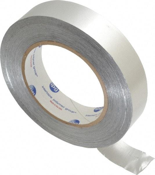 Intertape - 1" x 60 Yds Silver Foil Tape - 6.1 mil, Acrylic Adhesive, Aluminum Foil Backing, 29 Lb/ln Tensile Strength, -29.2°F to 203°F, Series ALF300 - Eagle Tool & Supply