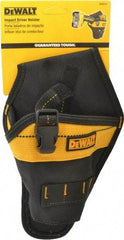 DeWALT - 1 Pocket Drill/Impact Driver Holster - Ballistic Polyester, Black & Yellow, 6" Wide x 9" High - Eagle Tool & Supply