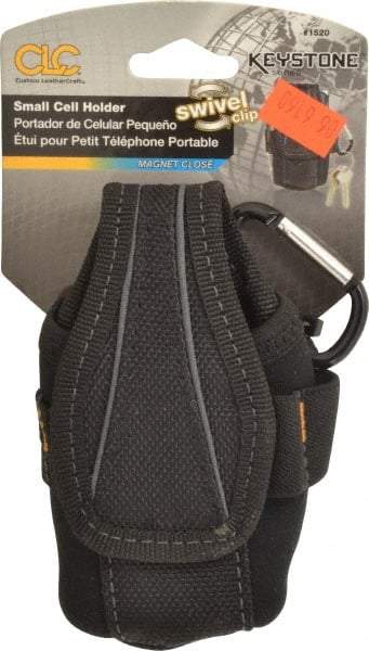 CLC - 5 Pocket Cell Phone Holster - Ballistic Polyester, Black, 2-3/4" Wide x 4-1/2" High - Eagle Tool & Supply