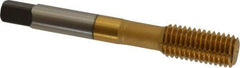 Accupro - M12x1.75 Metric Coarse D11 Thread Limit Bottoming Thread Forming Tap - Powdered Metal High Speed Steel, TiN Finish, 3-3/8" OAL - Eagle Tool & Supply