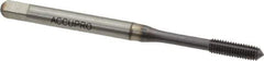 Accupro - M3x0.50 Metric Coarse D5 Thread Limit Plug Thread Forming Tap - Powdered Metal High Speed Steel, TiCN Finish, 1-15/16" OAL - Eagle Tool & Supply