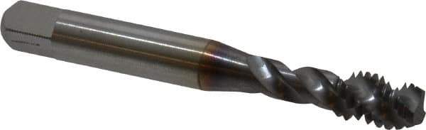 Accupro - 5/16-18 UNC 3 Flute 3B Modified Bottoming Spiral Flute Tap - Powdered Metal, TiCN Finish, 2-23/32" OAL, Right Hand Flute, Right Hand Thread, H3 - Eagle Tool & Supply