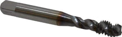 Accupro - 5/16-18 UNC 3 Flute 3B Modified Bottoming Spiral Flute Tap - Powdered Metal, TiCN Finish, 2-23/32" OAL, Right Hand Flute, Right Hand Thread, H3 - Eagle Tool & Supply